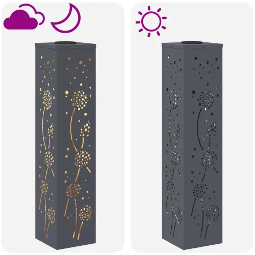 Solarna LED svjetlost za stazu 2 kom. Topla bijela - 18 x 18 x 80 cm Antracit Uzorak maslačka Cijena