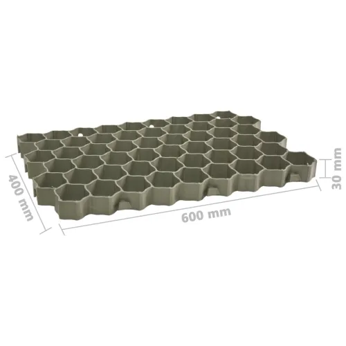 Rešetke za travu 16 kom zelene 60 x 40 x 3 cm plastične - Zelena Cijena