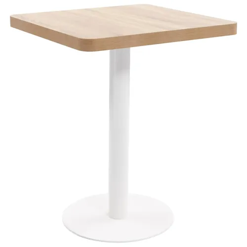 Bistro stol svjetlosmeđi 60 x 60 cm MDF - svijetlo smeđa i bijela 60 x 60 x 75 cm 1 Cijena