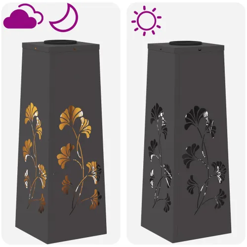 Solarna LED svjetlost za stazu 2 kom. Topla bijela - 18 x 18 x 50 cm Crna Uzorak grane Cijena
