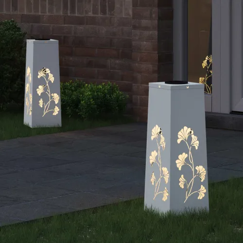 Solarna LED svjetlost za stazu 2 kom. Topla bijela - 18 x 18 x 50 cm Bijeli Uzorak grane Cijena