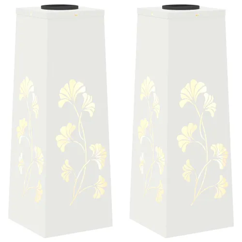 Solarna LED svjetlost za stazu 2 kom. Topla bijela - 18 x 18 x 50 cm Bijeli Uzorak grane Cijena