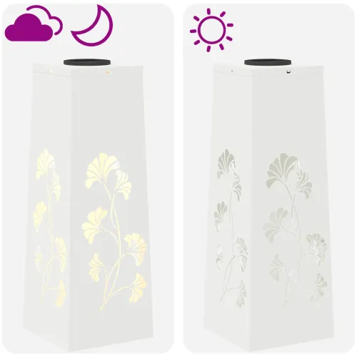 Solarna LED svjetlost za stazu 2 kom. Topla bijela - 18 x 18 x 50 cm Bijeli Uzorak grane Cijena