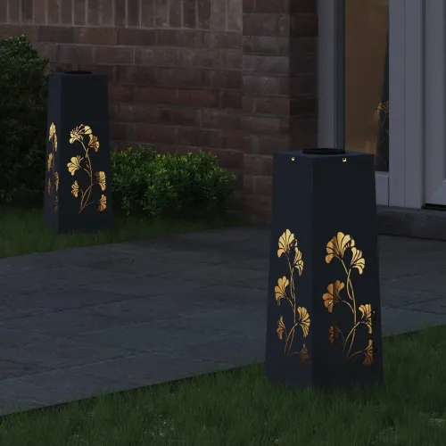 Solarna LED svjetlost za stazu 2 kom. Topla bijela - 18 x 18 x 50 cm Antracit Uzorak grane Cijena