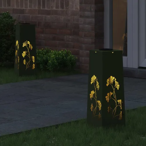 Solarna LED svjetlost za stazu 2 kom. Topla bijela - 18 x 18 x 50 cm Maslinovo zelena Uzorak grane Cijena
