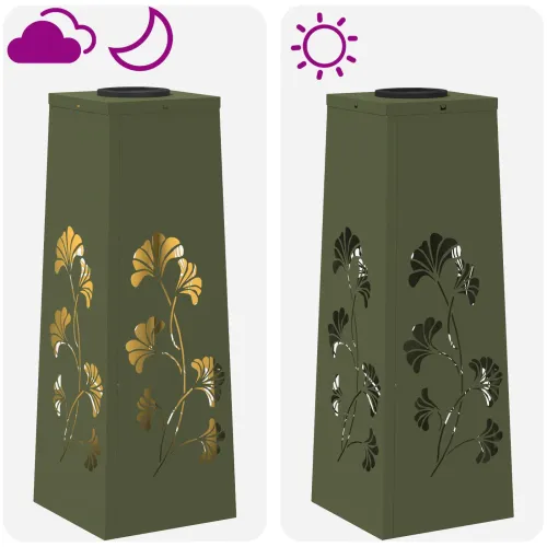 Solarna LED svjetlost za stazu 2 kom. Topla bijela - 18 x 18 x 50 cm Maslinovo zelena Uzorak grane Cijena