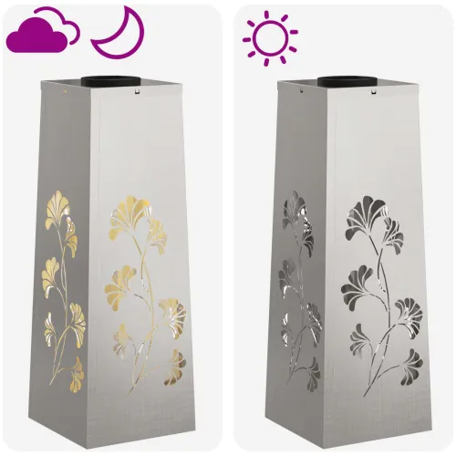 Solarna LED svjetlost za stazu 2 kom. Topla bijela - 18 x 18 x 50 cm Nehrđajući čelik Uzorak grane Cijena