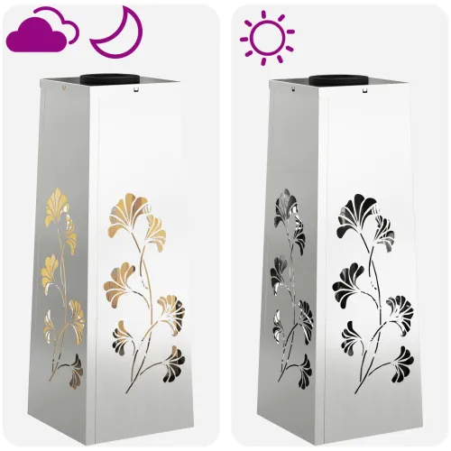 Solarna LED svjetlost za stazu 2 kom. Topla bijela - 18 x 18 x 50 cm Galvanizirani čelik Uzorak grane Cijena