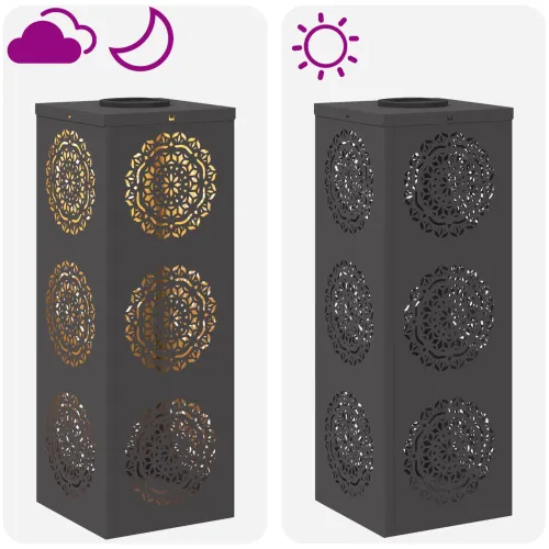 Solarna LED svjetlost za stazu 2 kom. Topla bijela - 18 x 18 x 50 cm Crna Uzorak kruga Cijena