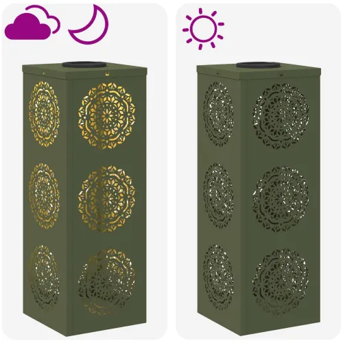 Solarna LED svjetlost za stazu 2 kom. Topla bijela - 18 x 18 x 50 cm Maslinovo zelena Uzorak kruga Cijena