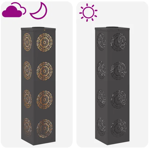 Solarna LED svjetlost za stazu 2 kom. Topla bijela - 18 x 18 x 80 cm Crna Uzorak kruga Cijena