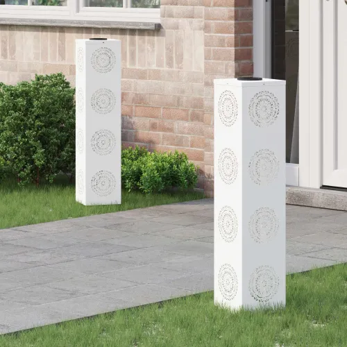 Solarna LED svjetlost za stazu 2 kom. Topla bijela - 18 x 18 x 80 cm Bijeli Uzorak kruga Cijena