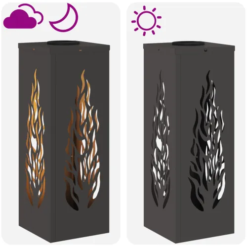 Solarna LED svjetlost za stazu 2 kom. Topla bijela - 18 x 18 x 50 cm Crna Uzorak plamena Cijena