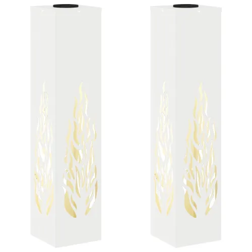 Solarna LED svjetlost za stazu 2 kom. Topla bijela - 18 x 18 x 80 cm Bijeli Uzorak plamena Cijena