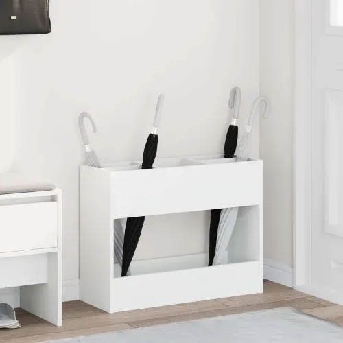 Stalak za kišobran Bijelo 65 x 24 x 50 cm Konstruirano drvo - Bijelo Cijena