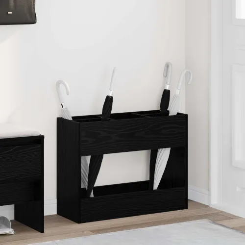 Stalak za kišobran Crni hrast 65 x 24 x 50 cm Konstruirano drvo - Crni hrast Cijena