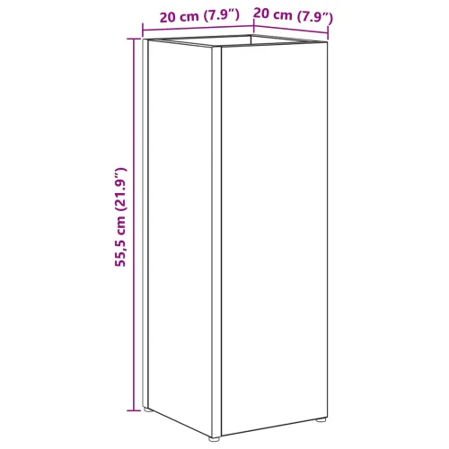 Stalak za kišobran Bijelo 20 x 20 x 55,5 cm Konstruirano drvo - Bijelo 20 x 20 x 55,5 cm Cijena