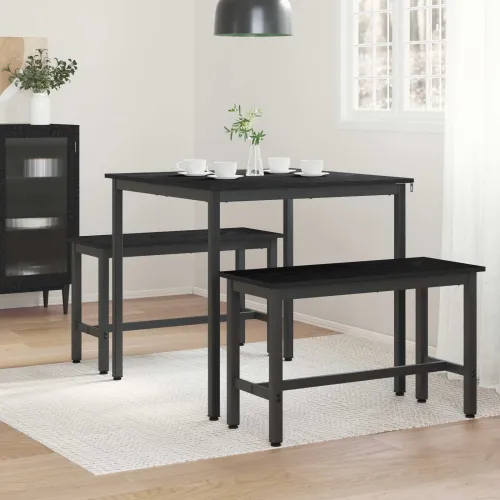 Blagovaonski stolovi 80 x 80 x 75 cm Konstruirano drvo - Crni hrast 80 x 80 x 75 cm Cijena