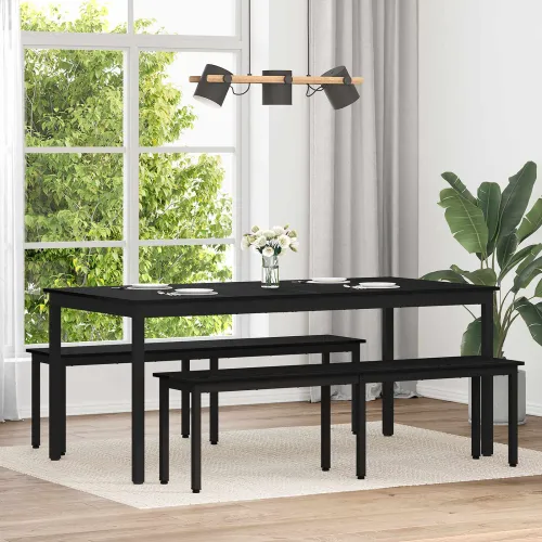 Blagovaonski stolovi 180 x 90 x 75 cm Konstruirano drvo - Crni hrast 180 x 90 x 75 cm Cijena