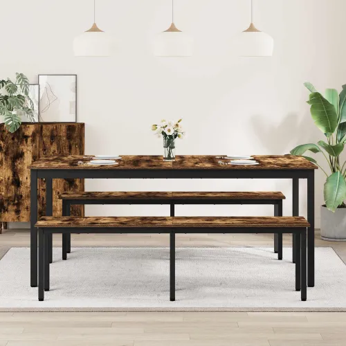 Blagovaonski stolovi 180 x 90 x 75 cm Konstruirano drvo - Dimljeni hrast 180 x 90 x 75 cm Cijena