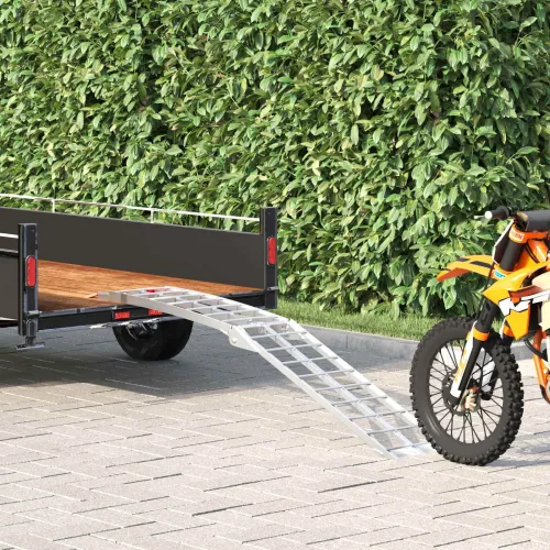 Ramp za motocikle Srebrna 340 kg po komadu Aluminij Cijena
