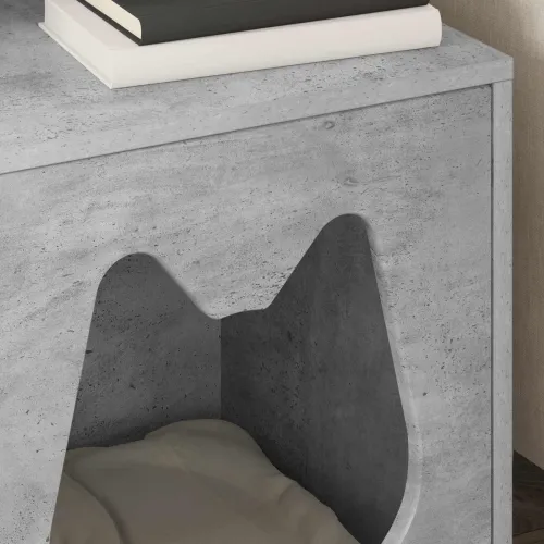 Mačja Kuća Beton 42,5 x 40 x 53,5 cm Konstruirano drvo - Betonska siva Cijena