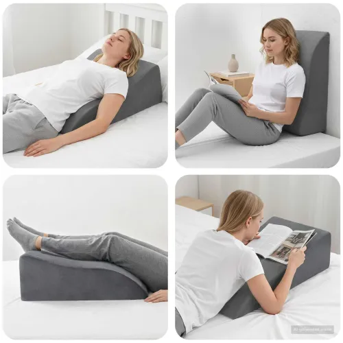 Jastučić za noge 68 x 41 x 24 cm PU pjena Siva - Siva 25 cm Cijena