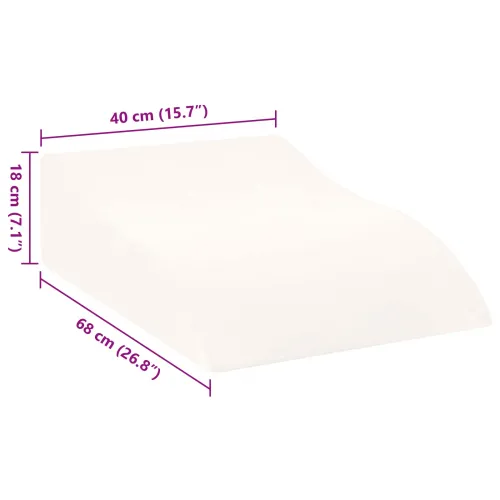 Jastučić za noge 68 x 40 x 18 cm PU pjena Bijela - Bijela 18 cm Cijena
