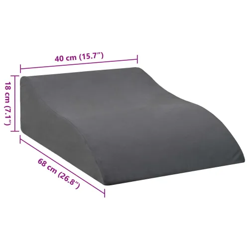 Jastučić za noge 68 x 40 x 18 cm PU pjena Siva - Siva 18 cm Cijena