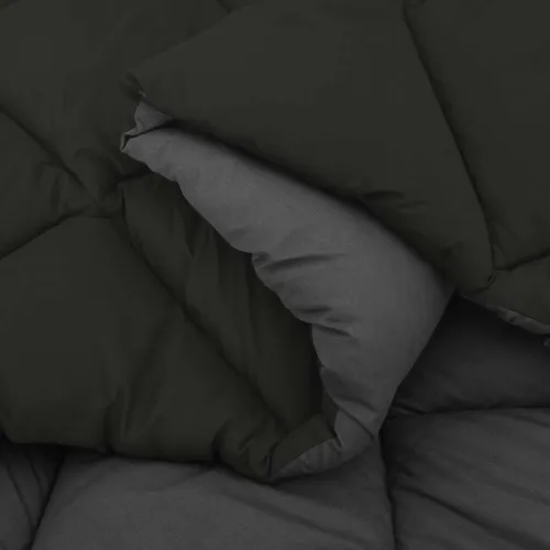 Zimska pokrivača 135 x 220 cm 450 gsm Crna i antracit - Crna i antracit 135 x 220 cm Cijena