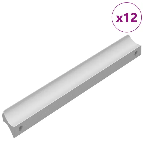 Drška Jednobojno 12 kom. Srebrno 105.7 x 7.4 x 15.5 mm Aluminij - 12 kom Cijena