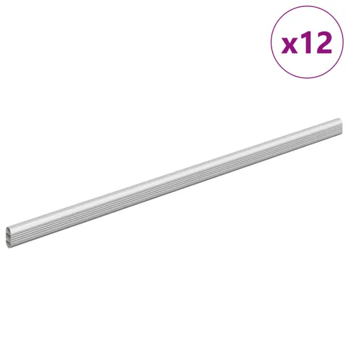Cijev za ormar 12 kom. Srebrno 472 x 15 x 29 mm - 472 mm 12 kom Cijena