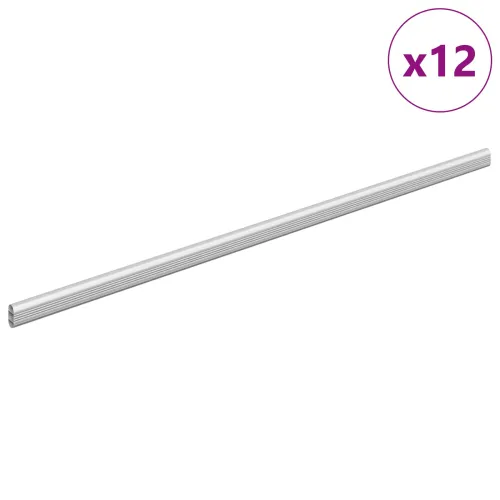 Cijev za ormar 12 kom. Srebrno 764 x 15 x 29 mm - 764 mm 12 kom Cijena