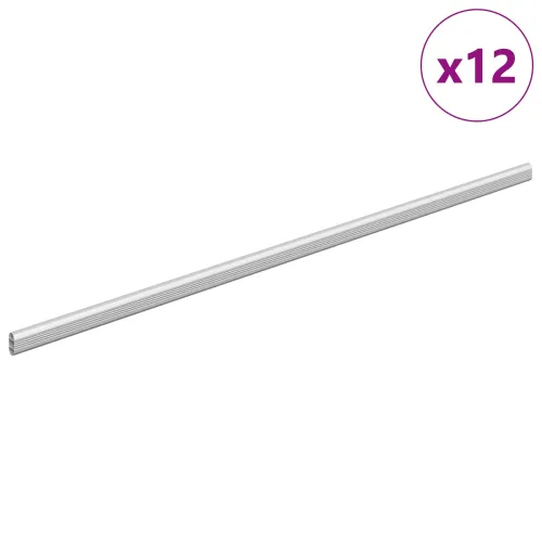 Cijev za ormar 12 kom. Srebrno 964 x 15 x 29 mm - 964 mm 12 kom Cijena