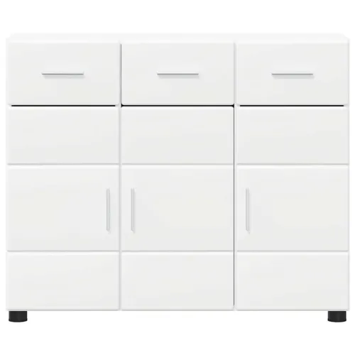 Kreveta FLORIN 88,5 x 30,5 x 73 cm Bijelo Konstruirano drvo - Bijela Sideboard s 3 ladice i 3 vrata Cijena