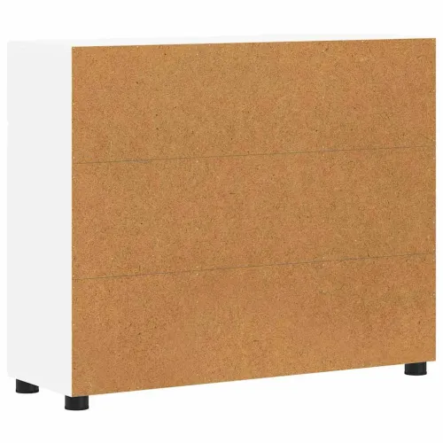 Kreveta FLORIN 88,5 x 30,5 x 73 cm Bijelo Konstruirano drvo - Bijela Sideboard s 3 ladice i 3 vrata Cijena