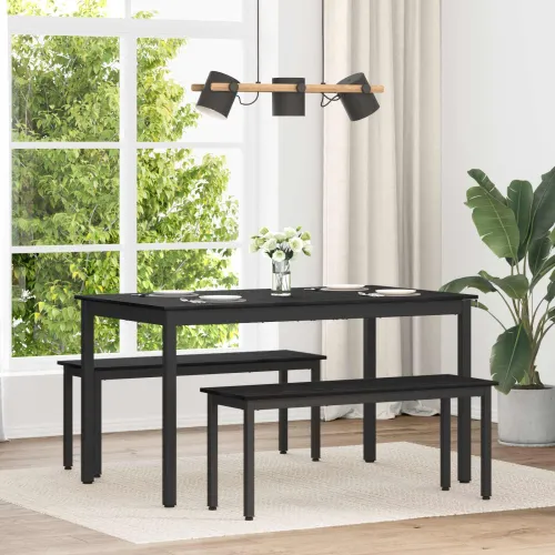 Blagovaonski stolovi 140 x 80 x 75 cm Konstruirano drvo - Crni hrast 140 x 80 x 75 cm Cijena