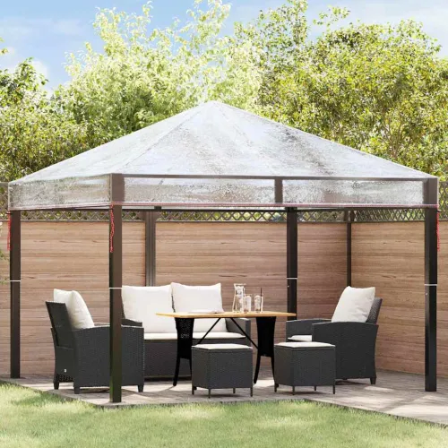 Zamjena nadstrešnice 300 x 300 x 26 cm *Transparent*an PVC - 3 x 3 m Dvojak krov Cijena