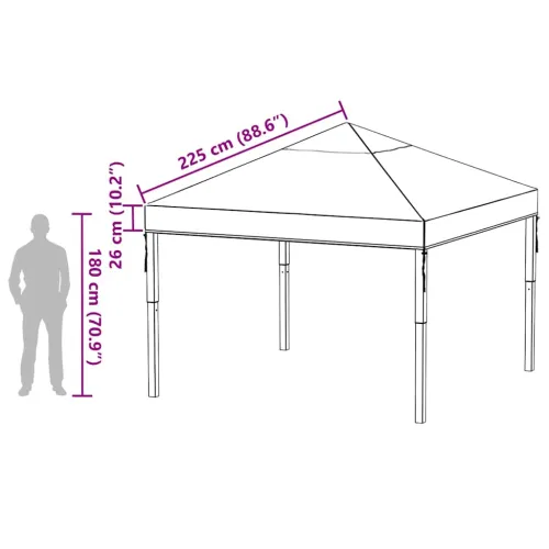 Zamjena nadstrešnice 300 x 300 x 26 cm *Transparent*an PVC - 3 x 3 m Dvojak krov Cijena