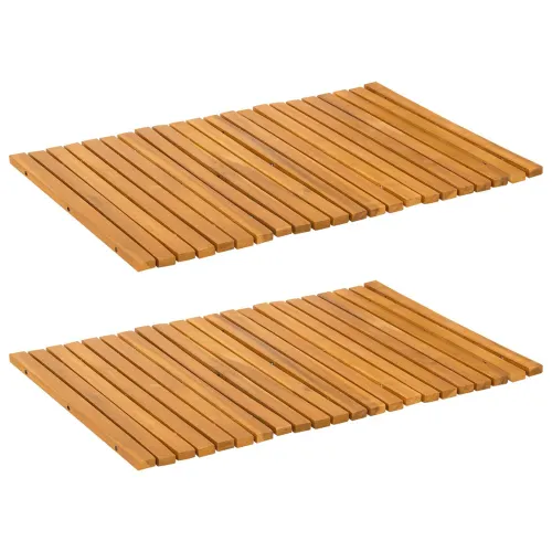 Prostirka za kupanje Prirodna 60 x 40 cm Čvrsto drvo akacije - 60 x 40 cm 2 Cijena