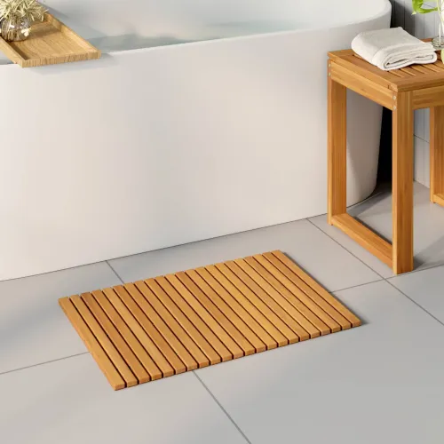 Prostirka za kupanje Prirodna 60 x 40 cm Čvrsto drvo akacije - 60 x 40 cm 2 Cijena
