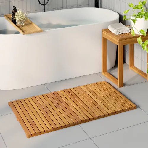 Prostirka za kupanje Prirodna 100 x 55 cm Čvrsto drvo akacije - 100 x 55 cm Cijena