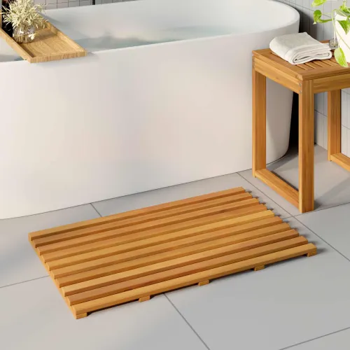 Prostirka za kupanje Prirodna 80 x 48 cm Čvrsto drvo akacije - 80 x 48 cm Cijena