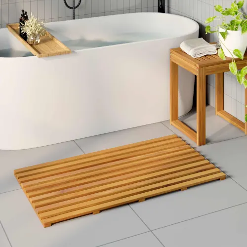 Prostirka za kupanje Prirodna 100 x 53 cm Čvrsto drvo akacije - 100 x 53 cm Cijena