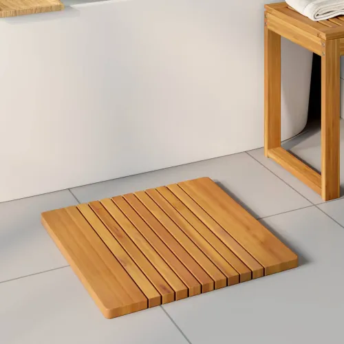Prostirka za kupanje Prirodna 50 x 52 cm Čvrsto drvo akacije - 52 x 50 cm Cijena