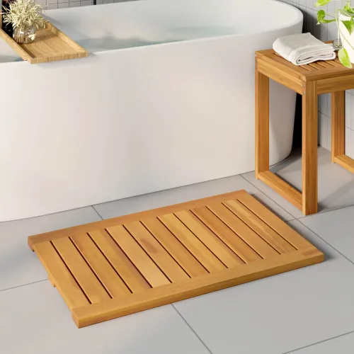 Prostirka za kupanje Prirodna 80 x 50 cm Čvrsto drvo akacije - 80 x 50 cm Cijena