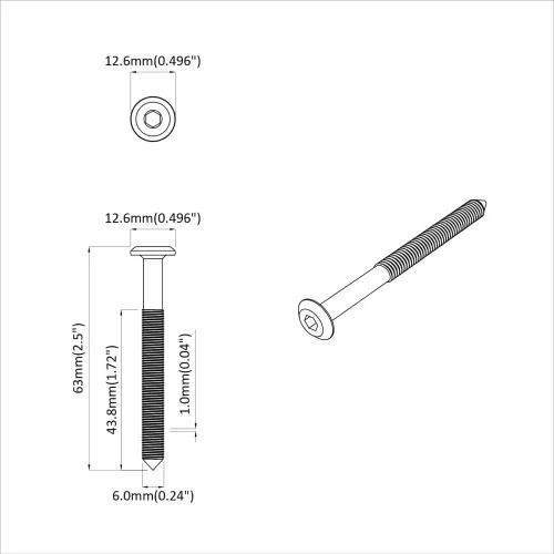 Vijak 2 kom. Srebrno M6 x 60 mm Čelik - M6 x 60 mm 2 kom Cijena