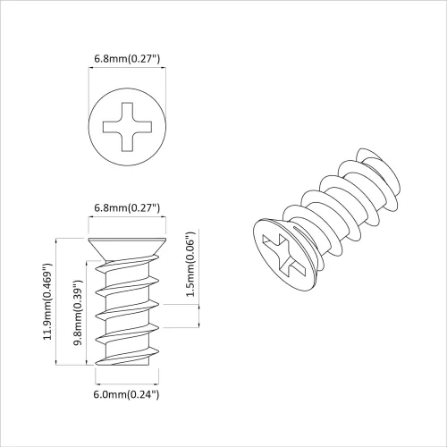 Vijak 12 kom. Srebrna M6 x 12 mm Željezo - 12 kom Cijena
