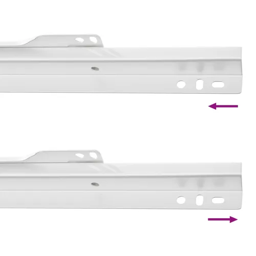 Klizač za ladice 2 kom. Bijela 250 mm Čelik - 250 mm 2 kom Cijena
