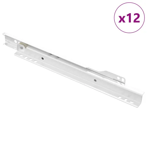 Klizač za ladice 12 kom. Bijela 250 mm Čelik - 250 mm 12 kom Cijena